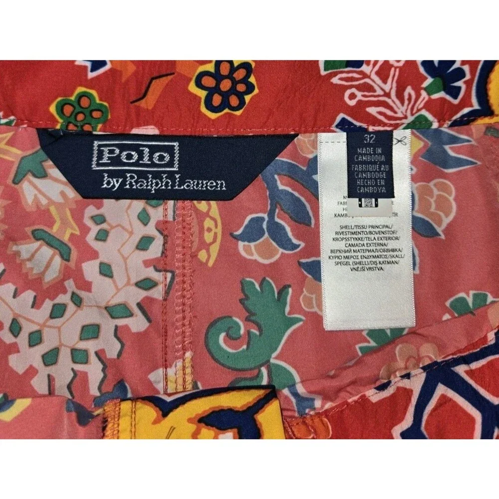 Mens Polo Ralph Lauren Floral Print Swim Swimming Shorts 32x4 Lightweight